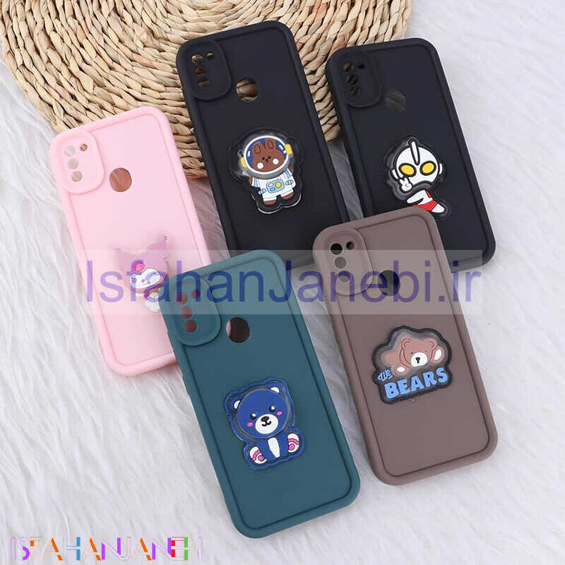 اصفهان جانبی-قاب سولید چراغ دار سامسونگ Galaxy A11 / M11 عروسکی برجسته محافظ لنزدار