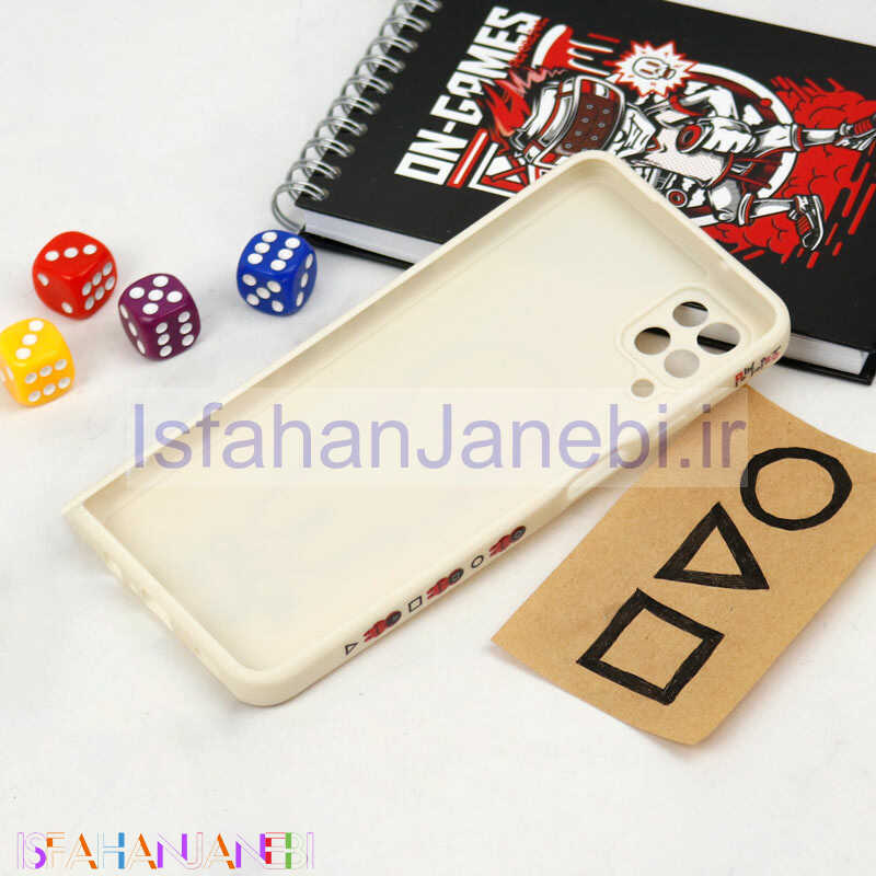 اصفهان جانبی-قاب سیلیکونی محافظ لنزدار طرح اسکویید گیم Samsung Galaxy A12 کد 4