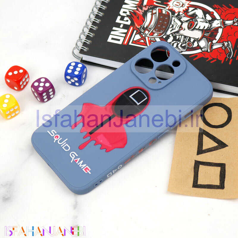 اصفهان جانبی-قاب سیلیکونی محافظ لنزدار طرح اسکویید گیم iPhone 13 Pro کد 1
