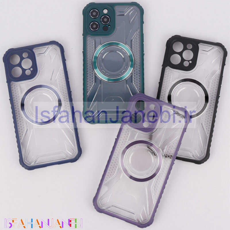 اصفهان جانبی-قاب شفاف طرح دار MagSafe محافظ لنزدار iPhone 12 Pro Max