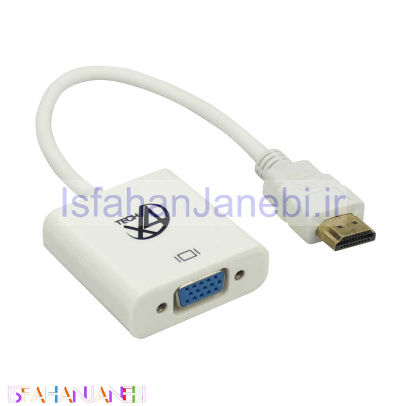 اصفهان جانبی-تبدیل X4Tech HDMI To VGA + کابل صدا