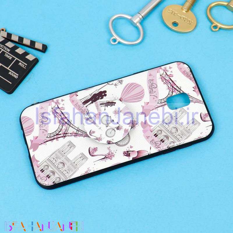 اصفهان جانبی-قاب فانتزی برجسته + پاپ سوکت طرح ایفل سامسونگ J7 Pro سری D