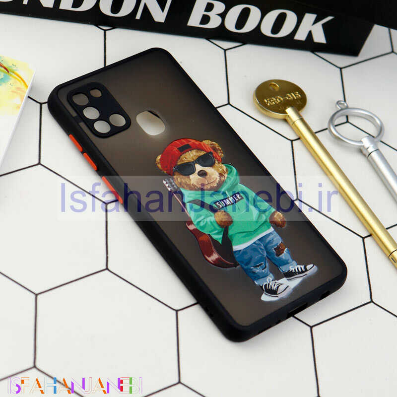 اصفهان جانبی-قاب PC مات محافظ لنزدار طرحدار Samsung Galaxy A21s