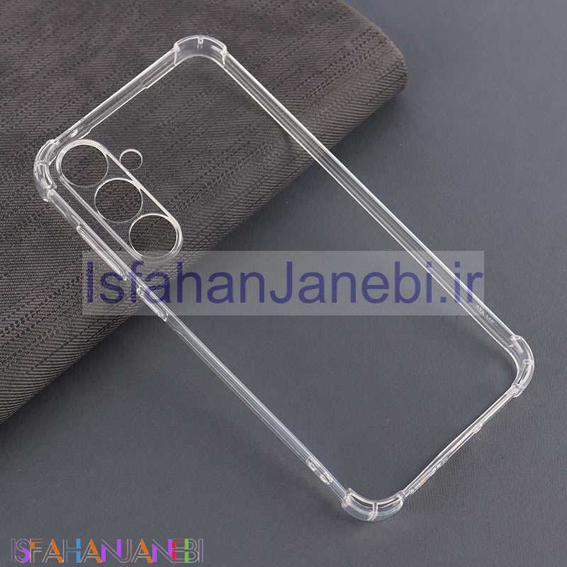 اصفهان جانبی-قاب ژله ای ضربه گیر بی رنگ سامسونگ Galaxy A55 محافظ لنزدار
