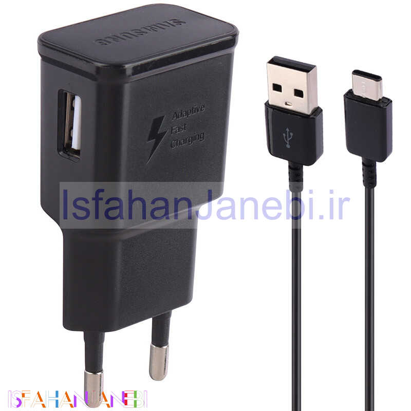 اصفهان جانبی-شارژر دیواری فست شارژ Samsung S8 EP-TA200 2A 15W High Copy + کابل تایپ سی