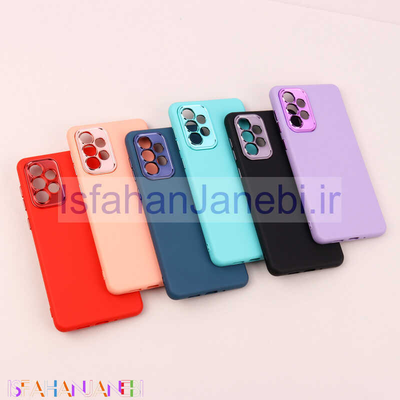 اصفهان جانبی-قاب طرح سیلیکونی محافظ لنزدار براق Samsung Galaxy A73