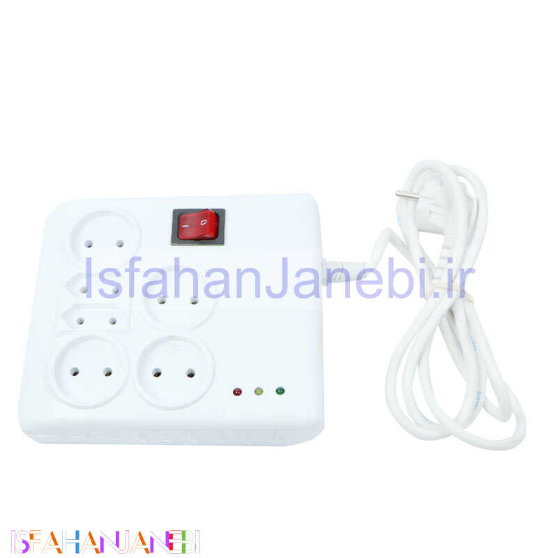 اصفهان جانبی-محافظ برق 6 خانه فردان الکتریک با کابل 1٫8 متری مدل 31011