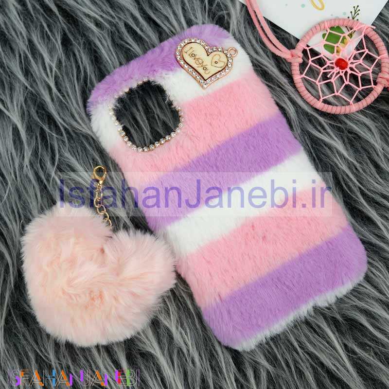 اصفهان جانبی-قاب پشمالو پوم پوم دار iPhone 12