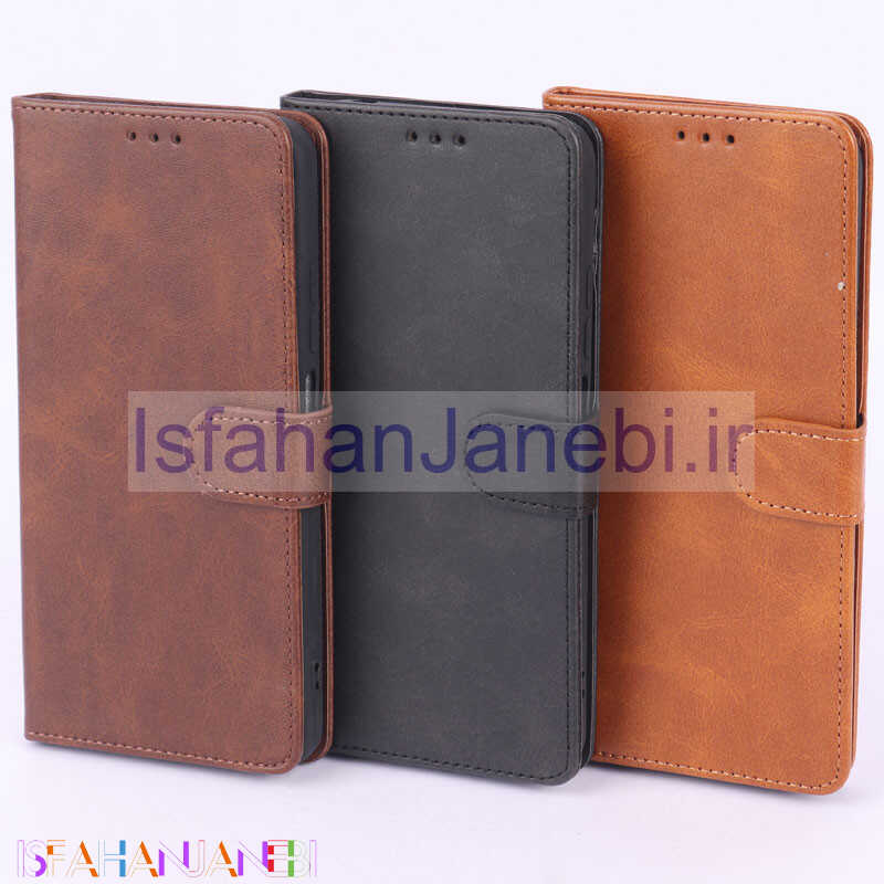 اصفهان جانبی-کیف چرمی مگنتی محافظ لنزدار Xiaomi Redmi 12C