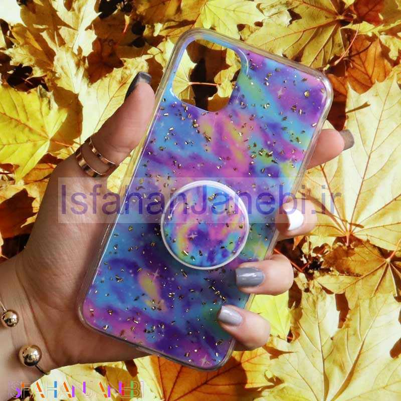 اصفهان جانبی-قاب رنگین کمانی پاپ سوکت دار خرچنگی کد5 آیفون iPhone 11
