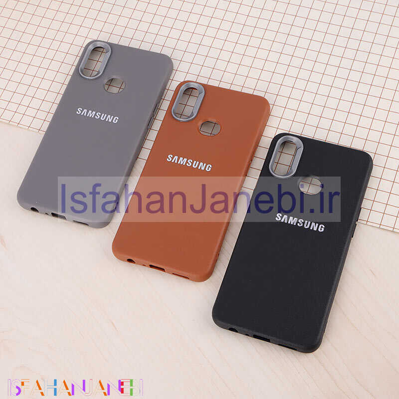 اصفهان جانبی-قاب چرمی ژله ای Leather سامسونگ Galaxy A10s لوگو متال