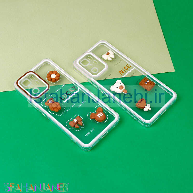 اصفهان جانبی-قاب عروسکی خرس بیسکویتی محافظ لنزدار Xiaomi poco X3 GT