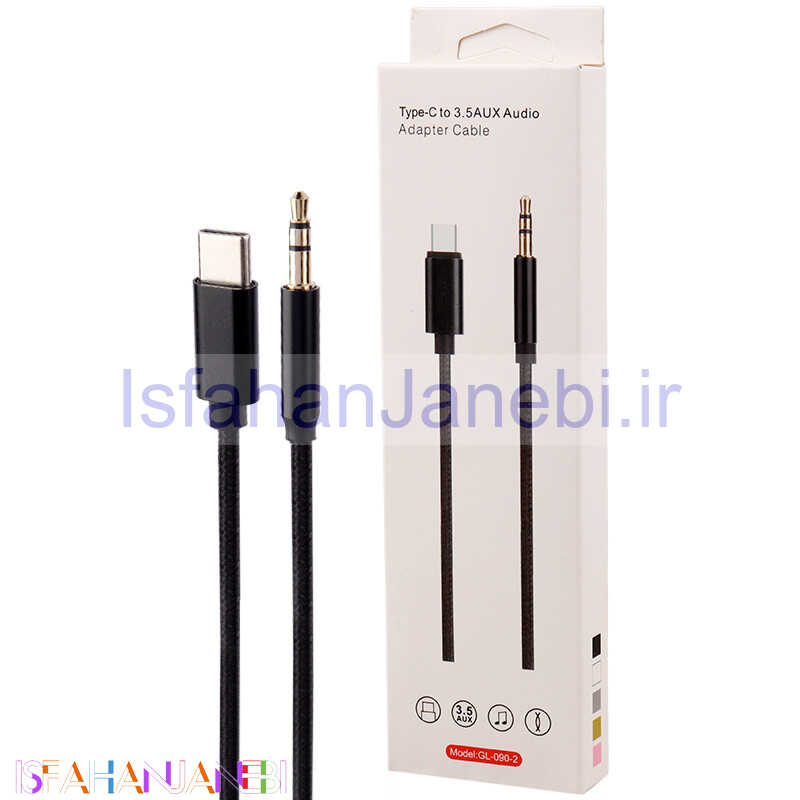اصفهان جانبی-کابل تبدیل GL-090-2 Type-C To AUX 1m