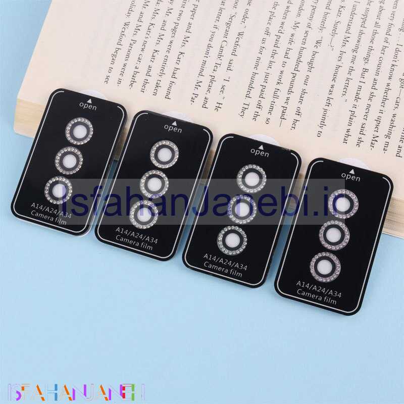 اصفهان جانبی-محافظ لنز رینگی نگین دار Camera Film سامسونگ Galaxy A14 4G / A14 5G / A24 4G / A34