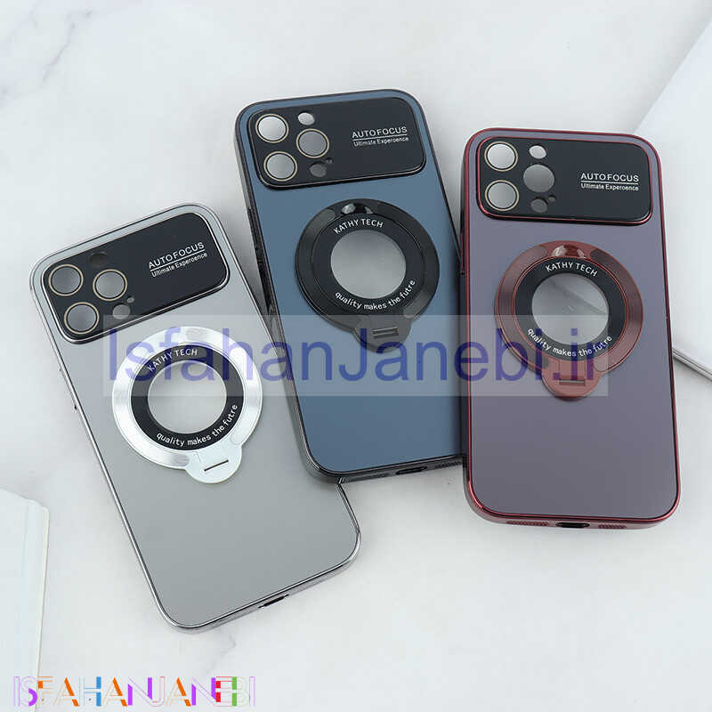 اصفهان جانبی-قاب Kathy Tech Auto Focus آیفون iPhone 12 Pro Max استندشو محافظ لنزدار