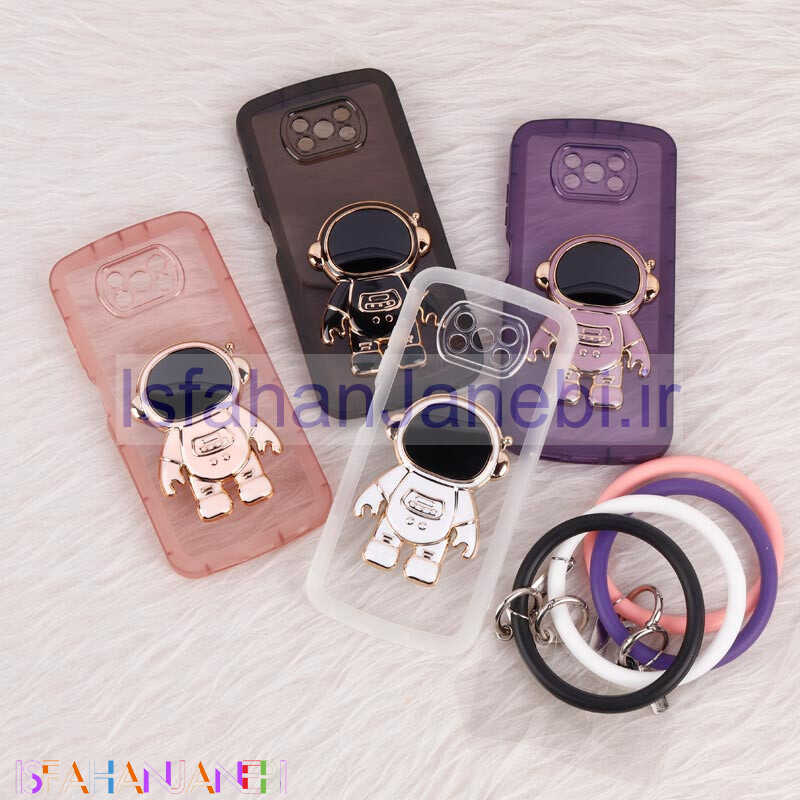 اصفهان جانبی-قاب استند آدمکی محافظ لنزدار + آویز دستی Xiaomi Poco X3