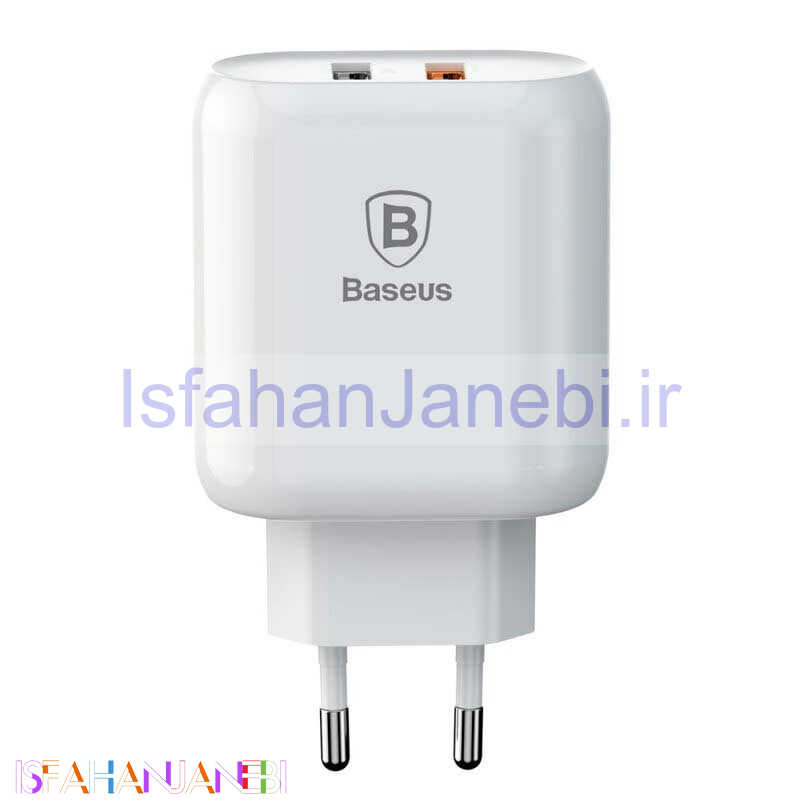 اصفهان جانبی-کلگی فست شارژ Baseus Bojure Series CCALL-AG02 2Port 3A QC3.0 PD 23W