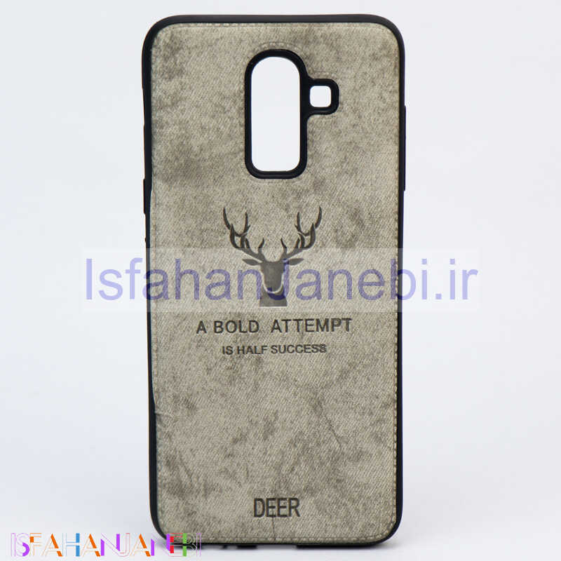 اصفهان جانبی-قاب چرمی طرح گوزن Samsung J8 طوسی