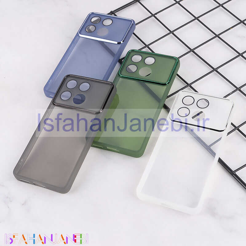 اصفهان جانبی-قاب Space شیائومی Poco X6 Pro دور محافظ متال محافظ لنزدار