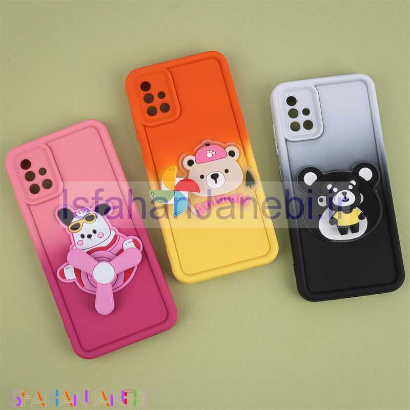 اصفهان جانبی-قاب سیلیکونی سامسونگ Galaxy A51 4G اسپینردار محافظ لنزدار دورنگ