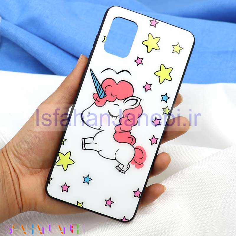 اصفهان جانبی-قاب پشت گلسی طرح یونیکورن Samsung A71