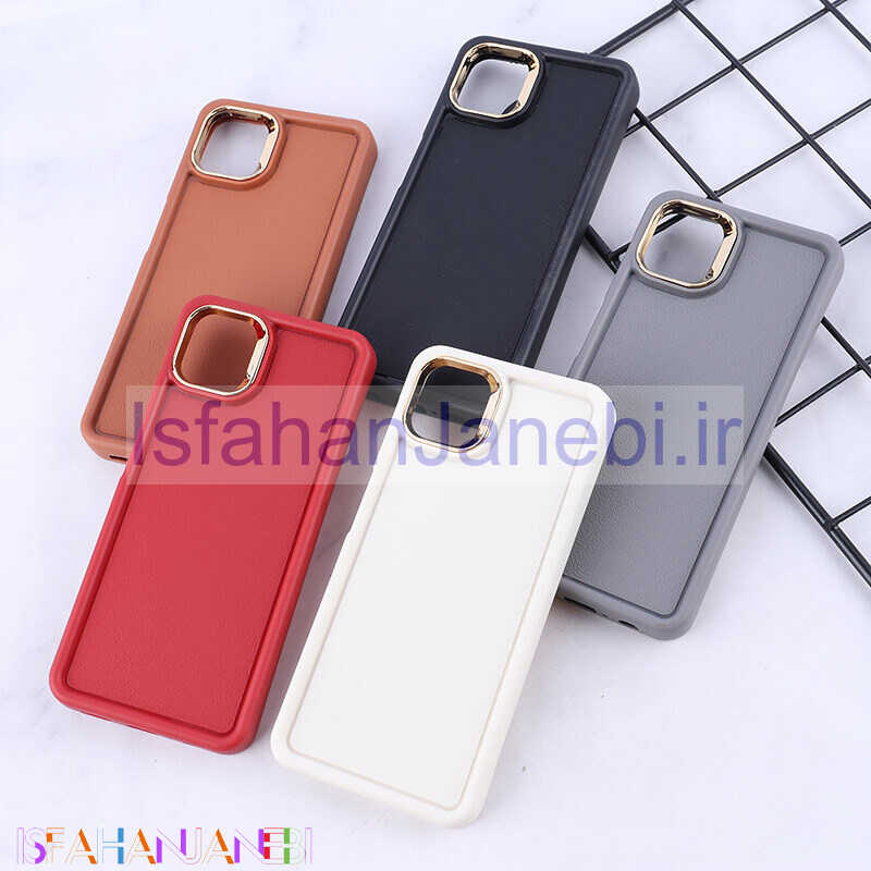 اصفهان جانبی-قاب سولید چرمی سامسونگ Galaxy A04 دور محافظ متال