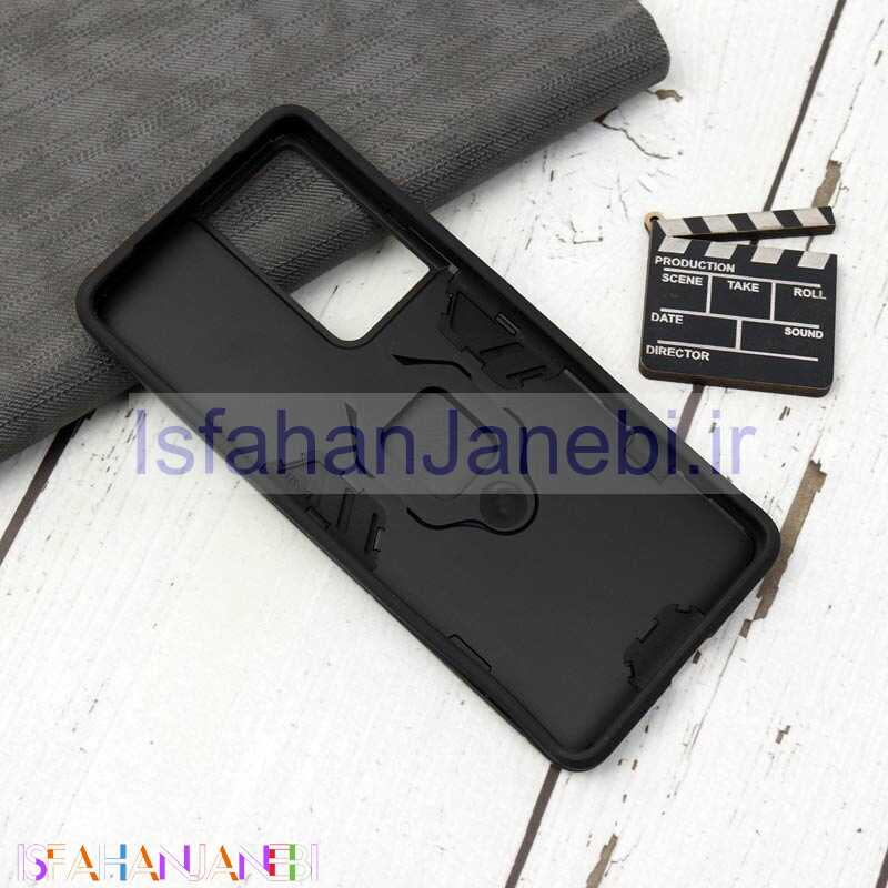 اصفهان جانبی-قاب ضد ضربه هولدر دار Keysion سامسونگ S21 Ultra مشکی