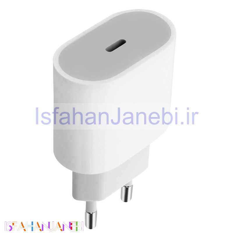 اصفهان جانبی-کلگی فست شارژ اورجینال iPhone MHJE3ZM/A 3A 20W Type-C