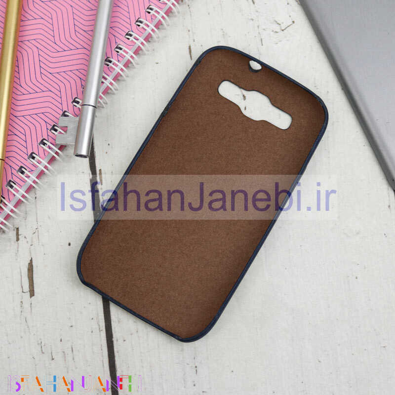 اصفهان جانبی-قاب چرمی ساده Samsung Galaxy S3 سرمه ای