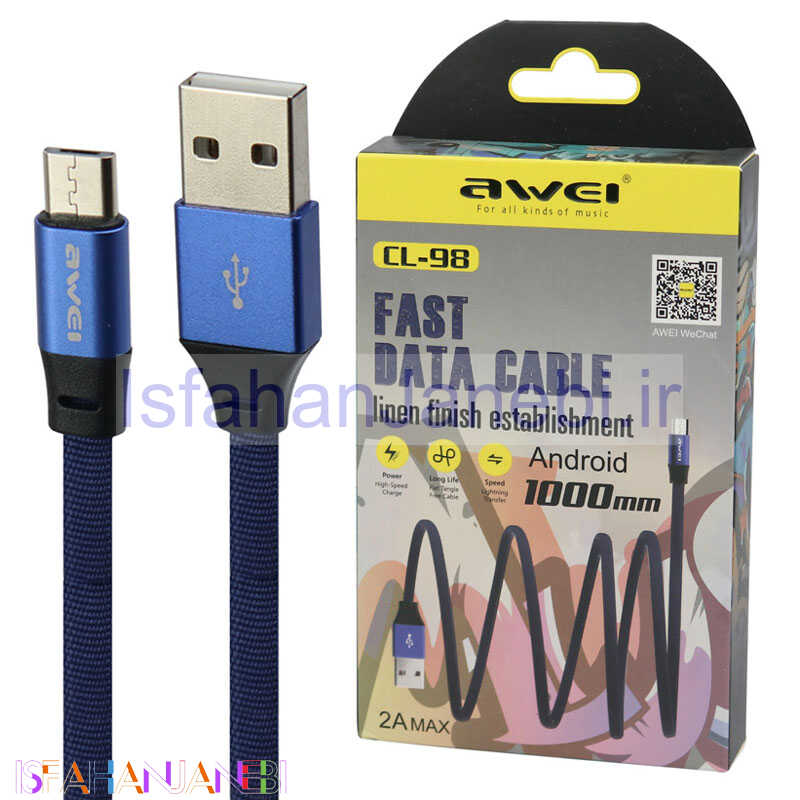 اصفهان جانبی-کابل میکرو یو اس بی Awei CL-98 2A 1m