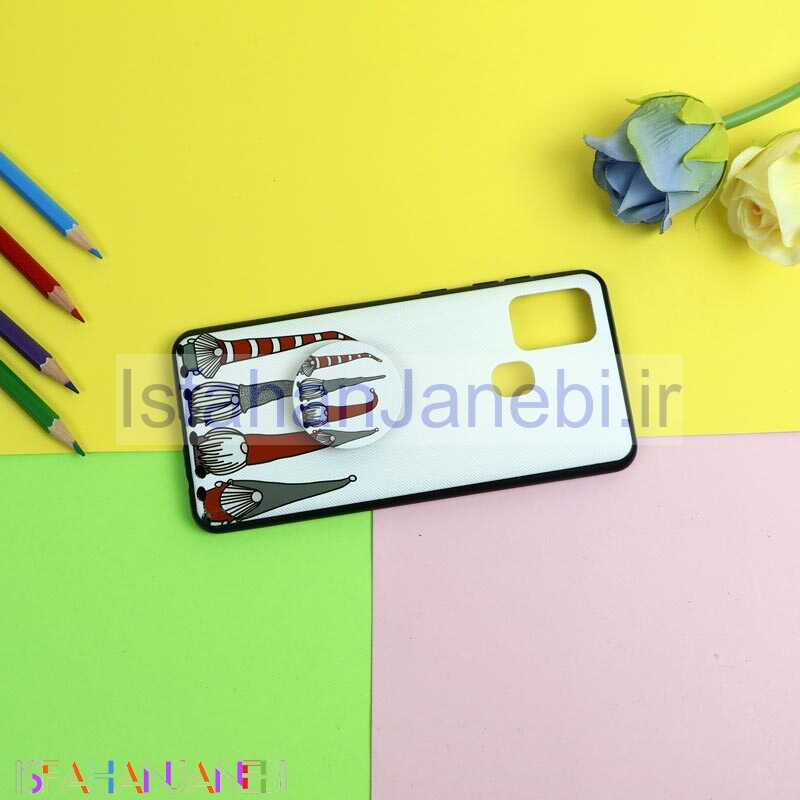 اصفهان جانبی-قاب فانتزی برجسته + پاپ سوکت طرح کوتوله سامسونگ A21s سری D