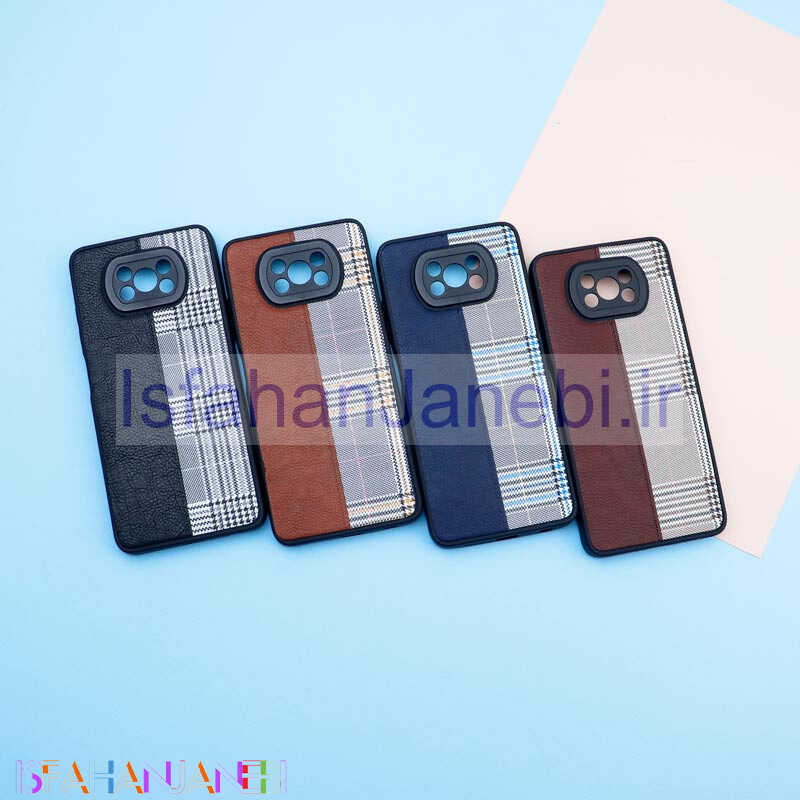 اصفهان جانبی-قاب چرمی پارچه ای محافظ لنزدار Xiaomi Poco X3