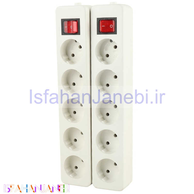 اصفهان جانبی-چند راهی 5 خانه برق بدون سیم الکترو فاز بسته 2 عددی شرینک