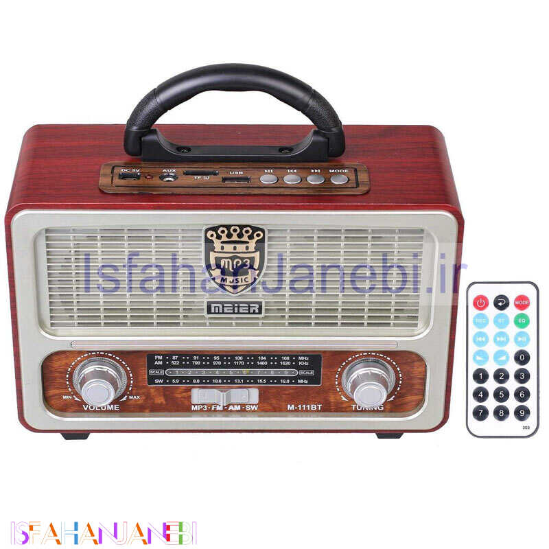 اصفهان جانبی-رادیو اسپیکر بلوتوثی رم و فلش خور Meier M-111BT + ریموت کنترل