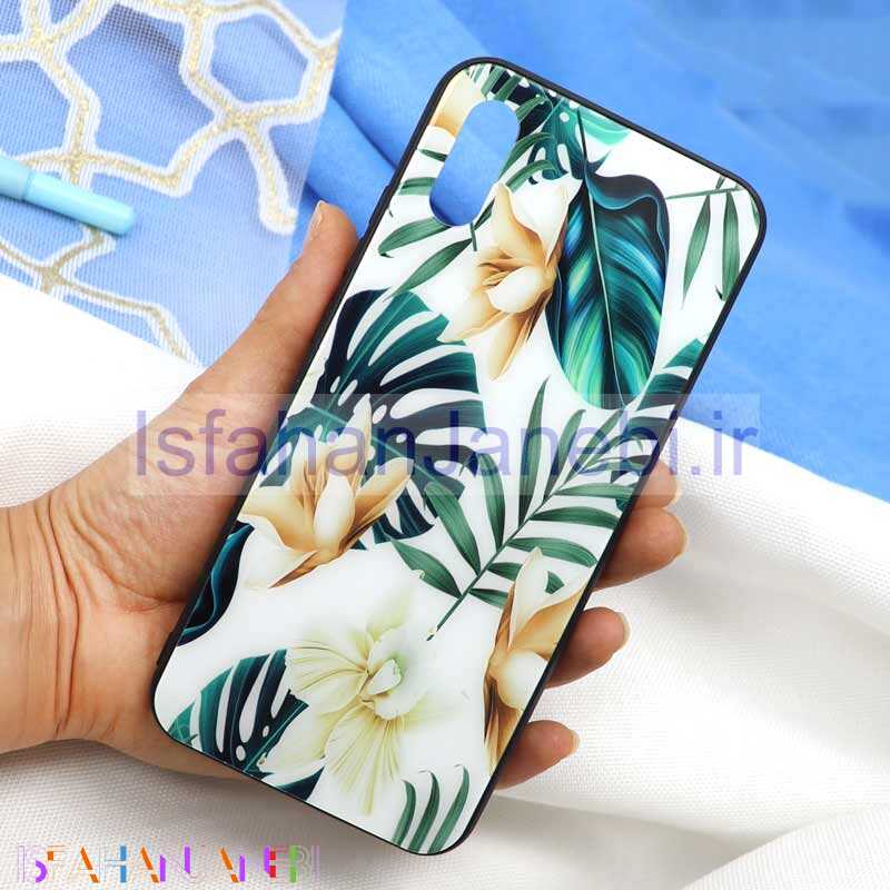 اصفهان جانبی-قاب پشت گلسی طرح برگ Xiaomi Redmi 9A