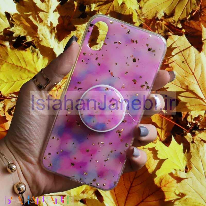 اصفهان جانبی-قاب رنگین کمانی پاپ سوکت دار خرچنگی کد4 آیفون iPhone X/XS