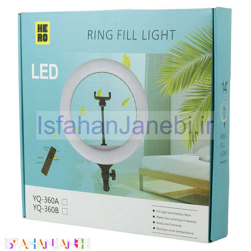 اصفهان جانبی-رینگ لایت پایه دار "Hero YQ-360A 14