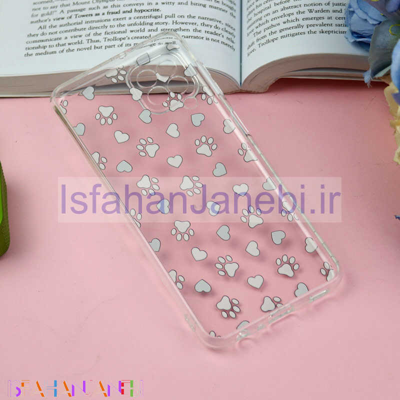 اصفهان جانبی-قاب ژله ای شفاف طرحدار ردپا Samsung Galaxy A22 4G