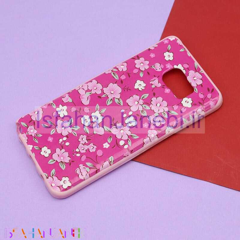 اصفهان جانبی-قاب فانتزی برجسته صورتی طرح گل سامسونگ Note 5