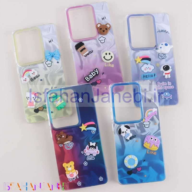 اصفهان جانبی-قاب عروسکی برجسته شیائومی Redmi Note 13 Pro 4G طرح موج دار دو رنگ