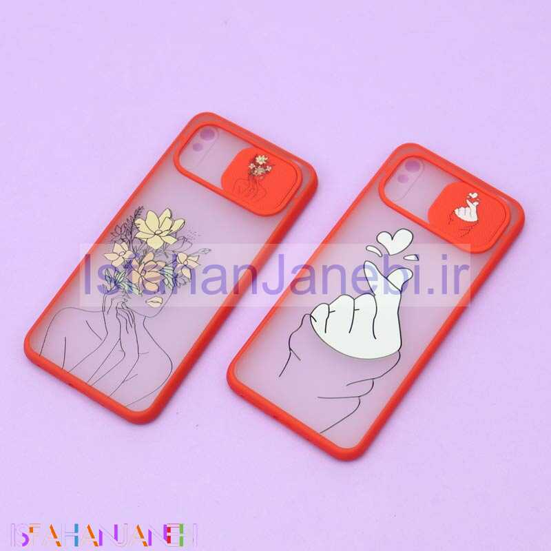 اصفهان جانبی-قاب محافظ لنز دار کشویی طرحدار قرمز Xiaomi Redmi 9A