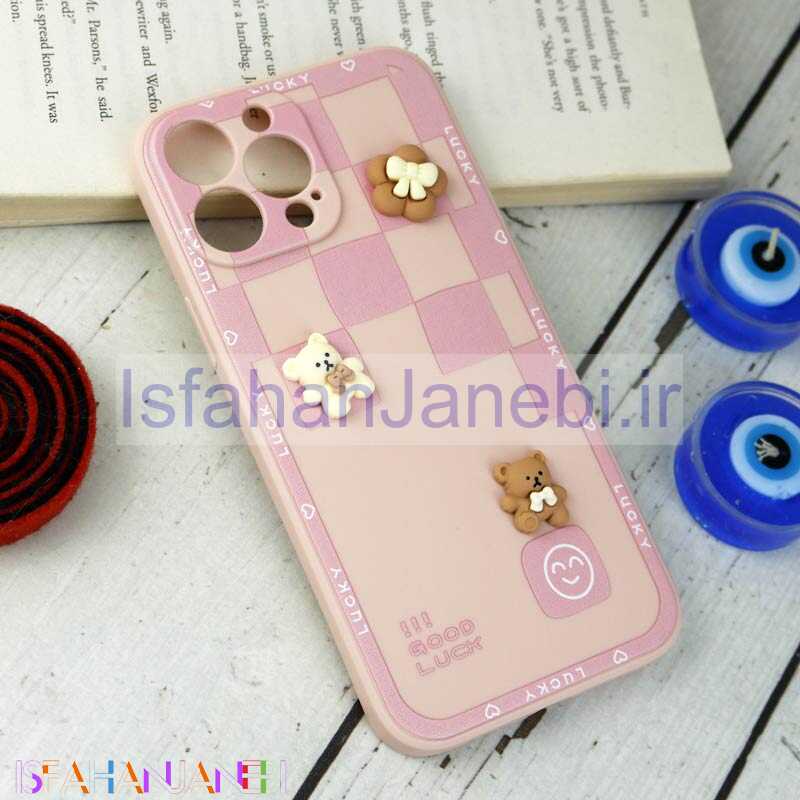 اصفهان جانبی-قاب سیلیکونی عروسکی محافظ لنزدار iPhone 13 Pro Max