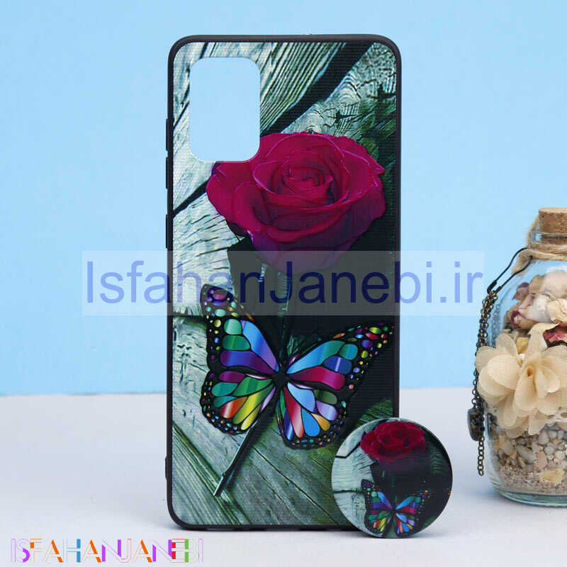 اصفهان جانبی-قاب طرحدار + پاپ سوکت Samsung A71 کد7 سری B