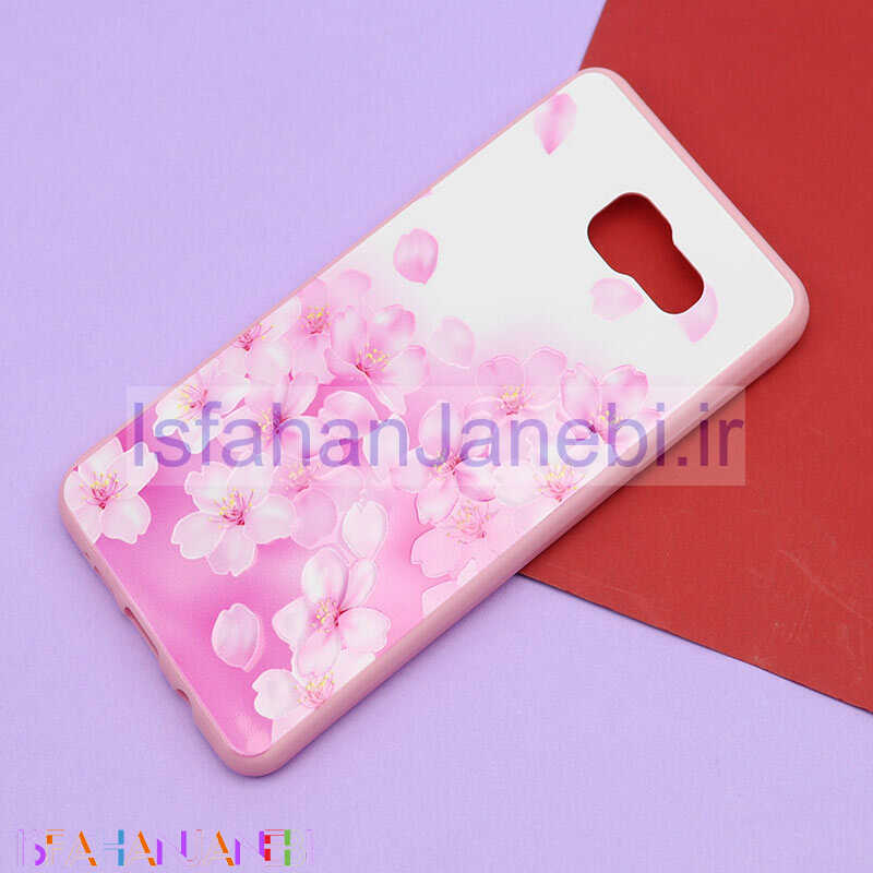 اصفهان جانبی-قاب فانتزی برجسته صورتی طرح گل سامسونگ A5 2016