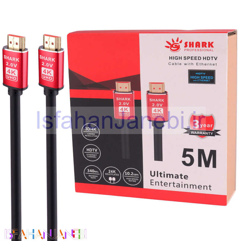 اصفهان جانبی-کابل Shark HDMI v2.0 4K 5m