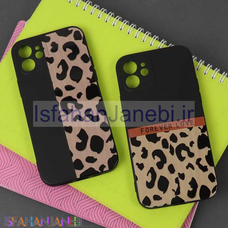 اصفهان جانبی-قاب طرحدار محافظ لنزدار مشکی پلنگی آیفون iPhone 12