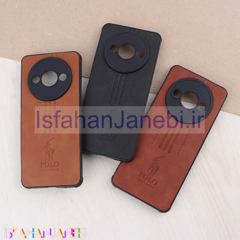 اصفهان جانبی-قاب چرمی Polo Ralph Laren شیائومی Redmi A3 / A3X محافظ لنزدار