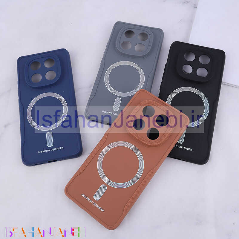 اصفهان جانبی-قاب ژله ای Design By Defender شیائومی Redmi Note 14 Pro Plus 5G طرح مگ سیف محافظ لنزدار