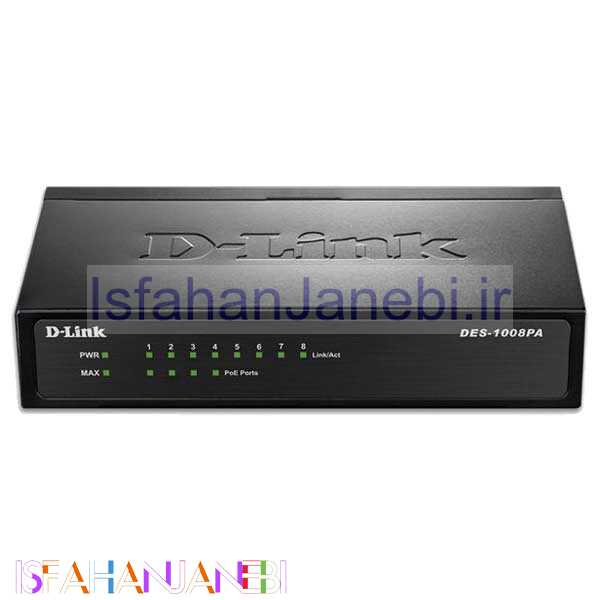 اصفهان جانبی-سوییچ D-Link DES-1008PA 8Port + 4 PoE Ports