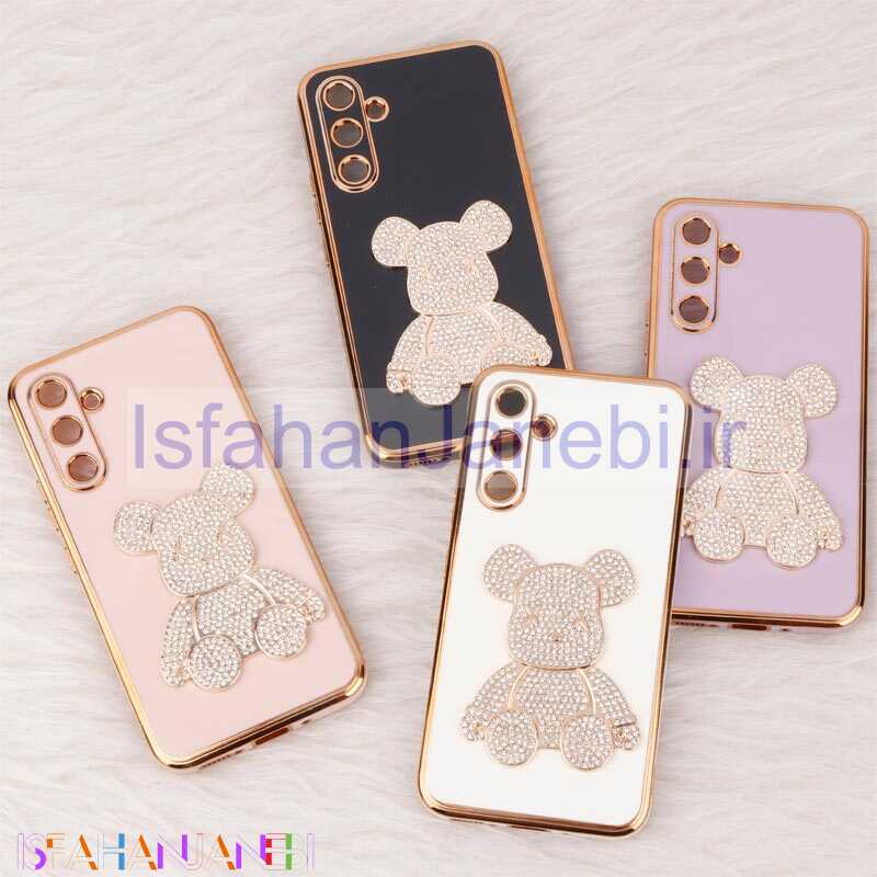 اصفهان جانبی-قاب My Case Power Bear نگین دار محافظ لنزدار Samsung Galaxy A54